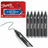 Sharpie Creative Markers, Cool Gray Ink, Water Based, Acrylic Based, 6/Box (SAN2218118) Box of 6