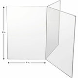 Deflecto 6-Sided Sign/Menu Holder, Support 4" x 6" Media, Clear, Plastic, Polystyrene (DEF4443) Each