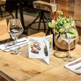 Deflecto 6-Sided Sign/Menu Holder, Support 4" x 6" Media, Clear, Plastic, Polystyrene (DEF4443) Each