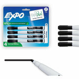 Expo Magnetic Dry Erase Markers, Black Ink, Erasable, 4/Pack (SAN2211584) Pack of 4