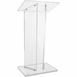Kantek Standing Lectern, 41" x 23.60" x 16", Clear, 2 Legs, Speaker, Presentation, Assembly Required (KTKAP360) Each