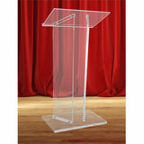 Kantek Standing Lectern, 41" x 23.60" x 16", Clear, 2 Legs, Speaker, Presentation, Assembly Required (KTKAP360) Each