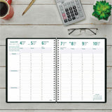 Rediform Timanager DuraFlex Appointment Book, Letter, 8½" x 11", 13-Month, Dec 2026-Dec 2027, Black, Twin Wire, Poly Cover (REDC5930V81T) Each