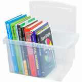 Storex Stackable Storage Bin w/Lid, 13.6" x 11.3" x 7.8", 4 gal (STX61430U06CEA) Each
