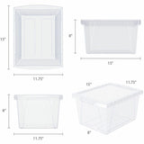 Storex Stackable Storage Bin w/Lid, 13.6" x 11.3" x 7.8", 4 gal (STX61430U06CEA) Each