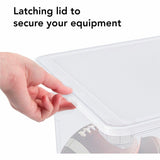 Storex Plastic File Tote Storage Box, External Dimensions: 14" x 18.3" x 10.5", 35 lb, Clear, 9.25 gal, 1/Pack (STX61539U04C) Each