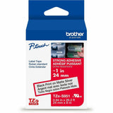 Brother P-touch Tze Label Tape, x 15/16", Matte Silver, Polyethylene Terephthalate (PET), Water Resistant, Laminated (BRTTZES951G) Each