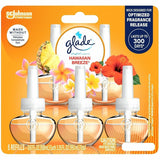 Glade PlugIns Refill, Oil, 3.3 fl oz, Hawaiian Breeze, 5/Box (SJN375664) Box of 5