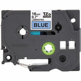 Brother Genuine P-touch TZe541 BK on BK Label Tape, Laminated, 18mmX8m, x 45/64" x 26 1/5 ft Length, Blue, Laminate (BRTTZE541G) Each