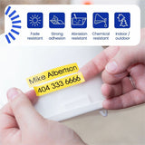Brother Genuine P-touch TZeS141 BK on CLR Label Tape, Strong Adhesive Lam., 18mmX8m, 45/64", Clear, Laminated (BRTTZES141G) Each