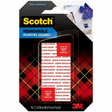 Scotch Removable Double-Sided Mounting Squares, 1" x 1", White, Acrylic Adhesive, 1/Pack (MMM108AMSSQ16) Each