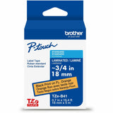 Brother P-touch Genuine TZeB41 BK on FLUOR ORG Label Tape, Laminated, 18mmX5m, 45/64", Fluorescent Orange (BRTTZEB41G) Each