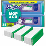 Swiffer Sweeper Wet Mop Cloths, Lavender Scent, 8" x 10", 19 Cloths/Pack, 2/Carton (PGC00743) Case of 2