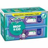 Swiffer Sweeper Wet Mop Cloths, Lavender Scent, 8" x 10", 19 Cloths/Pack, 2/Carton (PGC00743) Case of 2