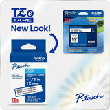 Brother Genuine P-touch TZe6312PK BK on YL Label Tapes, Laminated, 12mmX8m each, 15/32", Yellow, Water Resistant, 2/Pack (BRTTZE6312PKG) Pack of 2