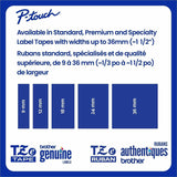 Brother P-touch Genuine TZe731 BK on GRN Label Tape, Laminated, 12mmX8m, x 15/32", Green, Polyester, Water Resistant (BRTTZE731G) Each
