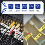 Brother P-touch Genuine TZeFX251 BK on WHT Label Tape, Flexible ID Laminated, 24mmX8m, x 15/16", Black on White (BRTTZEFX251G) Each