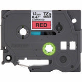 Brother P-touch Genuine TZe431 BK on RD Label Tape, Laminated, 12mmX8m, 15/32", Red, Water Resistant (BRTTZE431G) Each