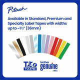 Brother P-touch Genuine TZe431 BK on RD Label Tape, Laminated, 12mmX8m, 15/32", Red, Water Resistant (BRTTZE431G) Each