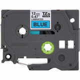 Brother P-touch Genuine TZe531 BK on BK Label Tape, Laminated, 12mmX8m, 15/32", Blue, Water Resistant (BRTTZE531G) Each