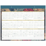 At-A-Glance Midnight Garden Monthly Desk Pad, 21 3/4" x 17", 2.25" x 2.75" Block, 12-Month, Jan 2027-Dec 2027, Headband (AAG1768704) Each