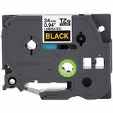 Brother Genuine P-touch TZe354 GLD on BK Label Tape, Laminated, 24mmX8m, 15/16", Black, Water Resistant (BRTTZE354G) Each