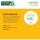 McCaf&eacute; McCaf&eacute; K-Cup Irish Mocha, Light, Per Box, 24 K-Cup, Kosher, 4/Carton (GMT9459CT) Case of 96