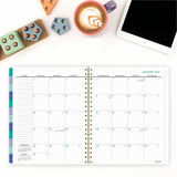 At-A-Glance BADGE Weekly/Monthly Planner, Letter, 8½" x 11", 13-Month, Jan 2027-Jan 2028, Badge Floral, Purple (AAG1753F905) Each