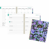 At-A-Glance BADGE Weekly/Monthly Planner, Letter, 8½" x 11", 13-Month, Jan 2027-Jan 2028, Badge Floral, Purple (AAG1753F905) Each