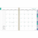 At-A-Glance BADGE Weekly/Monthly Planner, Letter, 8½" x 11", 13-Month, Jan 2027-Jan 2028, Badge Floral, Purple (AAG1753F905) Each