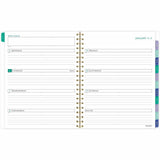 At-A-Glance BADGE Weekly/Monthly Planner, Letter, 8½" x 11", 13-Month, Jan 2027-Jan 2028, Badge Floral, Purple (AAG1753F905) Each