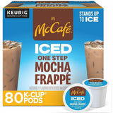 McCafe K-Cup Iced One-Step Mocha Frappe, Ice Coffee, Medium, Per Box, 24 K-Cup, Kosher, 4/Carton (GMT9845CT) Case of 96