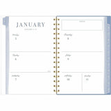 Cambridge Leah Bisch Weekly Monthly Planner, 5½" x 8½", 12-Month, Jan 2027-Dec 2027, Ciara Stripe (AAGLB42200) Each