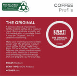 Eight O'Clock K-Cup, Ground Original Coffee, Medium, Per Box, 24 K-Cup, Kosher, 4/Carton (GMT0657CT) Case of 96