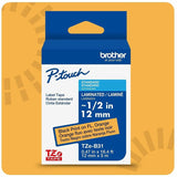 Brother P-touch TZe Laminated Label Tape, Orange, DiameterTape, 26.20 ft Roll Length, For Label Maker (BRTTZEB31CSG) Each