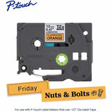 Brother P-touch TZe Laminated Label Tape, Orange, DiameterTape, 26.20 ft Roll Length, For Label Maker (BRTTZEB31CSG) Each
