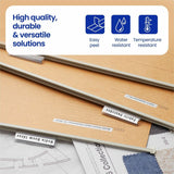 Brother P-touch Genuine TZeN201 BK on WHT Narrow Non-Laminated Label Tape, 3.5mmX8m, 9/64", White, Water Resistant (BRTTZEN201G) Each