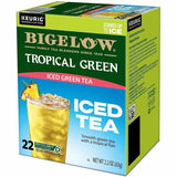 Bigelow Bigelow Tropical Iced Green Tea Iced Green Tea K-Cup, Caffeinated, Kosher, 22/Box, 4/Carton (GMT2870CT) Case of 88