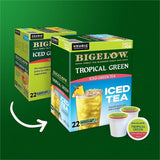 Bigelow Bigelow Tropical Iced Green Tea Iced Green Tea K-Cup, Caffeinated, Kosher, 22/Box, 4/Carton (GMT2870CT) Case of 88