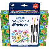 Crayola Color & Detail Marker Set, Multi Ink, 50/Pack (CYO586751) Pack of 50