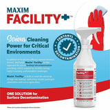 Maxim Facility+ One-Step Disinfectant, 128 fl oz, 6/Carton (MLB04620086) Case of 6