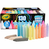 Crayola Washable Sidewalk Chalk, Assorted, For Sidewalk, Driveway, Washable, Anti-Roll Shape, Non-toxic, 130/Pack (CYO510817) Pack of 130