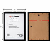 Lorell Wide Frame, 18" Frame Size, Rectangle, Horizontal, Vertical, Wood, Black, 8/Carton (LLR49312CT) Case of 8