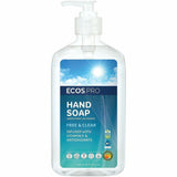 ECOS PRO Liquid Hand Soap, Free and Clear Scent, 17 fl oz, Pump Dispenser, 6/Carton (EOPPL96636) Case of 6
