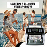 Kolibri KBR-1500 V2 Mixed Bill Counter, Counts @ 1200 bills/min, Gray (CDAKBR1500V2) Each
