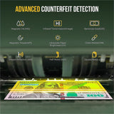 Kolibri KBR-1500 V2 Mixed Bill Counter, Counts @ 1200 bills/min, Gray (CDAKBR1500V2) Each