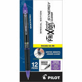 FriXion Synergy Clicker Erasable Gel Pen, Purple Ink, 0.5 mm Extra Fine Pen Point, 12/Dozen (PIL19846) 1 Dozen