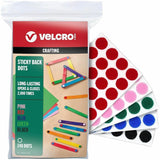 VELCRO VELCRO Sticky Back Hook&Loop Fasteners, Multicolor, Nylon, 140/Pack (VEK40063) Pack of 140
