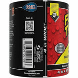 FLEX SEAL Flex Tape, 5 ft Length x 4", Black, Rubber Backing, 4/Carton (FLXTFSBLKR0405) Case of 4
