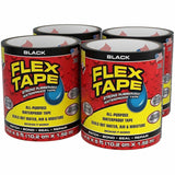 FLEX SEAL Flex Tape, 5 ft Length x 4", Black, Rubber Backing, 4/Carton (FLXTFSBLKR0405) Case of 4